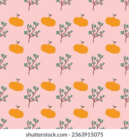 Seamless pattern Autumn leaf border. Gift wrap and scrapbook. Vector illustration for wallpaper, gift paper, fill patterns, web page backgrounds, autumn greeting cards.