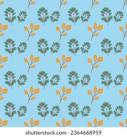 Seamless pattern Autumn leaf border. Gift wrap and scrapbook. Vector illustration for wallpaper, gift paper, fill patterns, web page backgrounds, autumn greeting cards.