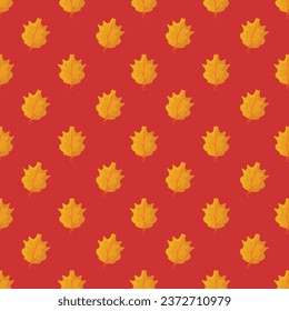 Seamless pattern Autumn leaf border. Gift wrap and scrapbook. Vector illustration for wallpaper, gift paper, fill patterns, web page backgrounds, autumn greeting cards.