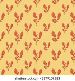 Seamless pattern Autumn leaf border. Gift wrap and scrapbook. Vector illustration for wallpaper, gift paper, fill patterns, web page backgrounds, autumn greeting cards.