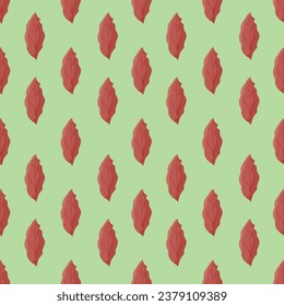 Seamless pattern Autumn leaf border. Gift wrap and scrapbook. Vector illustration for wallpaper, gift paper, fill patterns, web page backgrounds, autumn greeting cards.