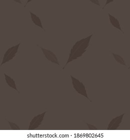 Seamless pattern. Autumn leaf ornament. Vector illustration.
