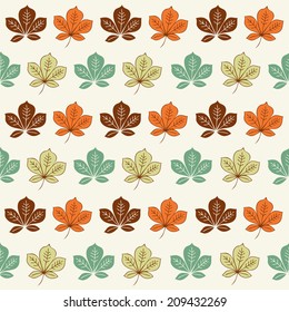 Seamless pattern with autumn leafs. Used for wallpaper, pattern fills, web page background,surface textures.