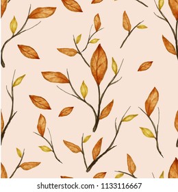 seamless pattern autumn leaves