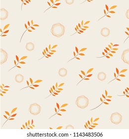 seamless pattern with autumn leaves.