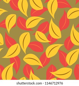 Seamless pattern with autumn leaves