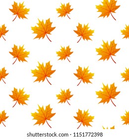 Seamless  pattern with autumn leaves 