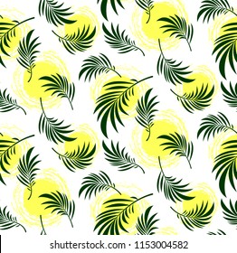 Seamless  pattern with autumn leaves