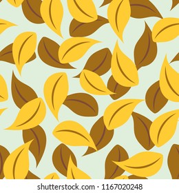 Seamless pattern with autumn leaves