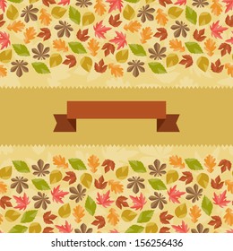 Seamless pattern with autumn leaves.