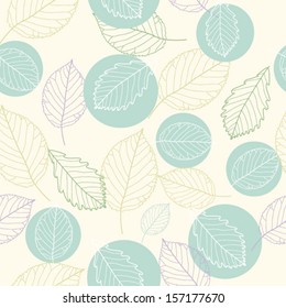 seamless pattern with autumn leaves