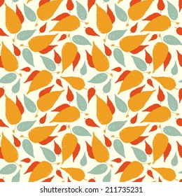 seamless pattern with autumn leaves