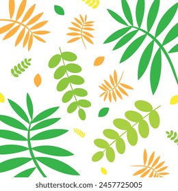 seamless pattern with autumn leaves