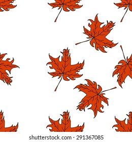 Seamless pattern: Autumn leaves