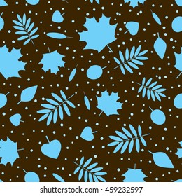 Seamless pattern with autumn leaves