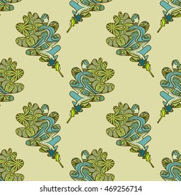 Seamless pattern with autumn leaves