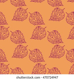 Seamless pattern with autumn leaves