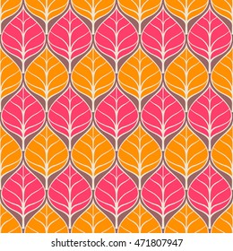 seamless pattern with autumn leaves