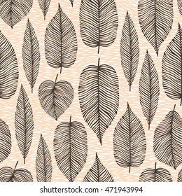 Seamless pattern with autumn leaves.