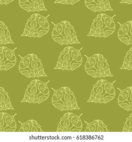 Seamless pattern with autumn leaves