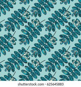 Seamless pattern with autumn leaves