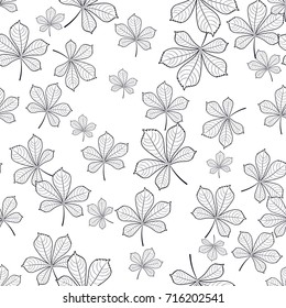 seamless pattern of autumn leaves