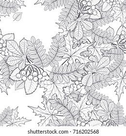 seamless pattern of autumn leaves
