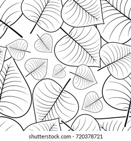 seamless pattern of autumn leaves