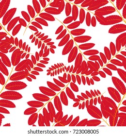 seamless pattern of autumn leaves
