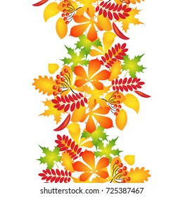 seamless pattern of autumn leaves