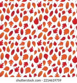 patrón sin costuras con hojas de otoño, patrón de hojas sin soldadura, patrón abstracto de otoño sin soldadura que se puede utilizar como fondo, etc. 