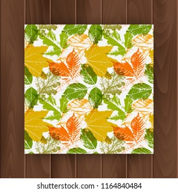 Seamless pattern of autumn leaves, background for fall design. can be used as a texture for wallpaper, cover for books, banners, etc. Vector eps 10 illustration