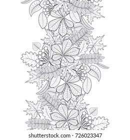 seamless pattern of autumn leaves for backgrounds, textiles, postcards