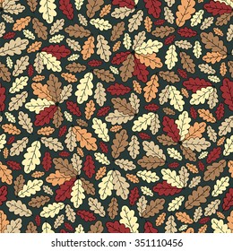 Seamless pattern with autumn leaves can be used for graphic design, textile design or web design.