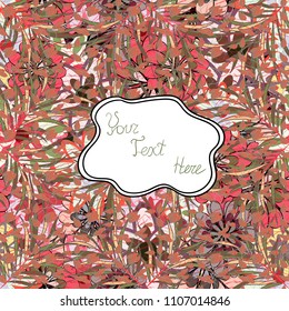Seamless pattern autumn leaves. Colorfil and brown, neutral and white tropical leaves. Vector illustration.