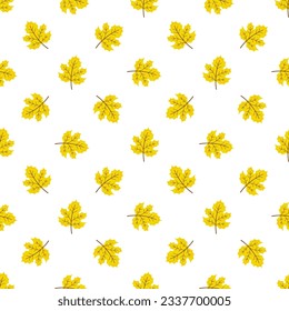Seamless pattern with autumn leaves. Colorful pattern with one element.