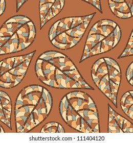 Seamless pattern with autumn leaves EPS8