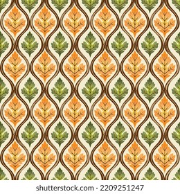 patrón transparente de hojas de otoño -otoño, diseño vectorial autumm