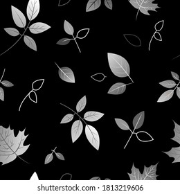 seamless pattern autumn leaves. falling leaves