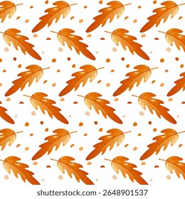Seamless pattern autumn leaves. Game design. For wallpaper, gift paper, pattern fills, web page background, autumn greeting cards. Vector illustation.