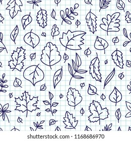Seamless pattern with autumn leaves. Ideal for wallpaper, wrapping paper, web page background, fabric.