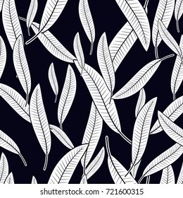 seamless pattern with autumn leaves on background
