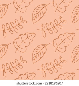 Patrón sin foco con hojas de otoño. Perfecto para papel tapiz, papel de regalo, patrón, fondo de página web, tarjetas de felicitación otoño.