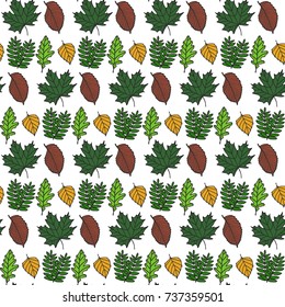 Seamless pattern with autumn leaves. Perfect for wallpaper, gift paper, pattern fills, web page background, autumn greeting cards.