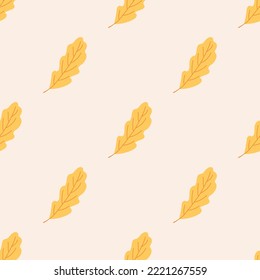 Seamless Pattern with Autumn Leaves. The Thanksgiving Day collection. Flat vector illustration