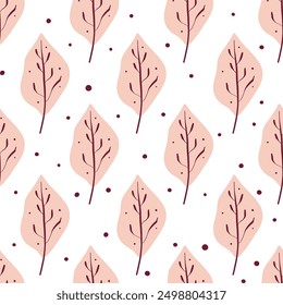 Nahtloses Muster mit Herbstblättern. Trendy flachen Stil. Ideal für Bekleidung Geschenkpapier, Wohnkultur usw.