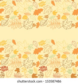 Seamless pattern with autumn leaves vector illustration 