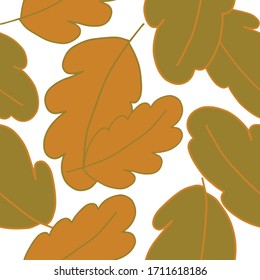Nahtlose Muster der Herbstblätter. Vektorillustration-Bild. Design für Textilien, Verpackungspapier, Bildschirmhintergründe und Notebooks.