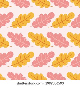 seamless pattern autumn leaves, vector graphics.