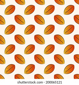 Seamless pattern with autumn leaves. Vector illustration.